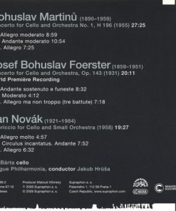 Martinů* . Foerster* . Novák* - Jiří Bárta, Prague Philharmonia, Jakub Hrůša-1