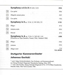 Georg Christoph Wagenseil - Stuttgarter Kammerorchester, Johannes Goritzki-2
