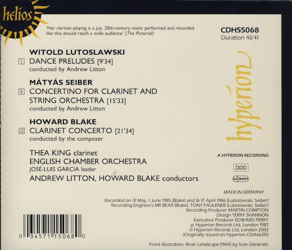 Lutoslawski* • Blake* • Seiber* • Thea King • English Chamber Orchestra • Andrew Litton, Howard Blake-1