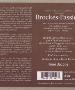 Georg Philipp Telemann - Birgitte Christensen · Lydia Teuscher · Marie-Claude Chappuis · Donát Havár · Daniel Behle · Johannes Weisser · RIAS-Kammerchor · Akademie Für Alte Musik Berlin · René Jacobs-1