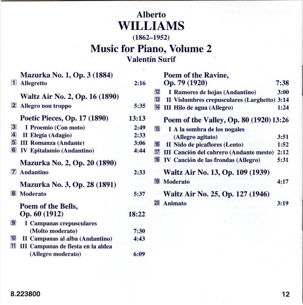 Alberto Williams, Valentín Surif-1