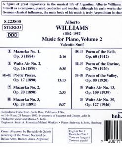 Alberto Williams, Valentín Surif-2