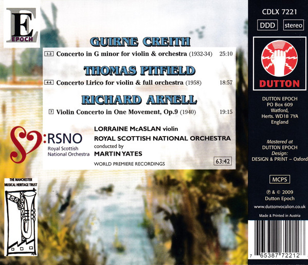 Guirne Creith, Richard Arnell, Thomas Pitfield, Royal Scottish National Orchestra-1
