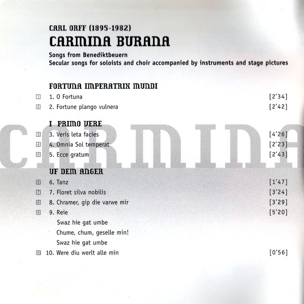 Orff* / Christiane Oelze · David Kuebler · Simon Keenlyside / Chor* Und Orchester Der Deutschen Oper Berlin / Christian Thielemann-2