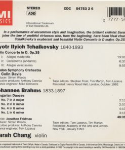 Pyotr Ilyich Tchaikovsky / Johannes Brahms - Sarah Chang, Sir Colin Davis, London Symphony Orchestra-1