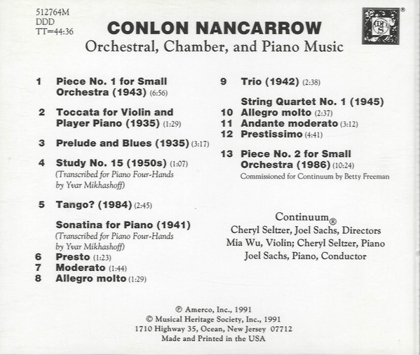 Conlon Nancarrow, Continuum (4), Cheryl Seltzer, Joel Sachs (2)-1