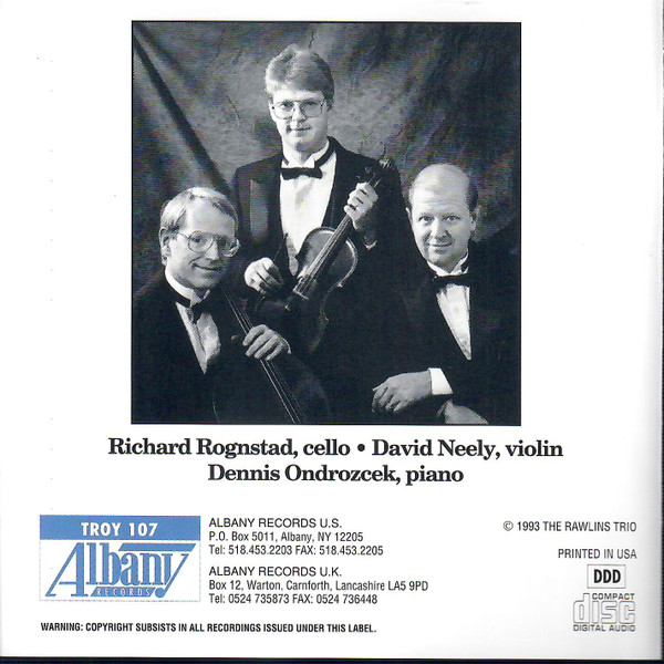 William Clifford Heilman, Horatio William Parker, Samuel Adler, The Rawlins Piano Trio-1