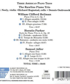 William Clifford Heilman, Horatio William Parker, Samuel Adler, The Rawlins Piano Trio-2