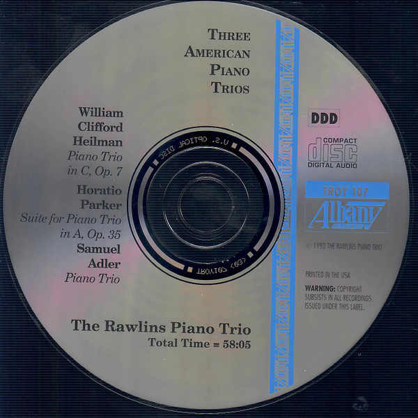 William Clifford Heilman, Horatio William Parker, Samuel Adler, The Rawlins Piano Trio-3