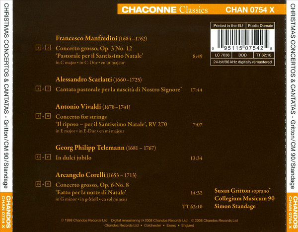 Various - Susan Gritton, Collegium Musicum 90, Simon Standage-2