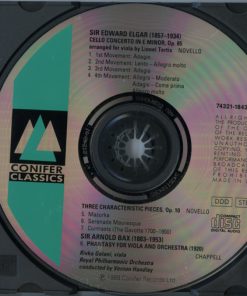 Sir Edward Elgar, Arnold Bax, Rivka Golani, Royal Philharmonic Orchestra, Vernon Handley-2