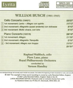 William Busch, Raphael Wallfisch, Piers Lane, Royal Philharmonic Orchestra, Vernon Handley-1