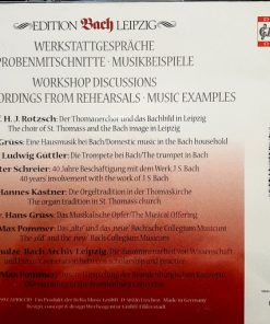 Johann Sebastian Bach, Peter Schreier, Ludwig Güttler, Hans Grüss,* Thomasorganist Hannes Kästner, Dr.H.J.Schulze,* Bach-Archiv Leipzig, Max Pommer,* Thomaskantor Prof. H.J.Rotzsch*-1