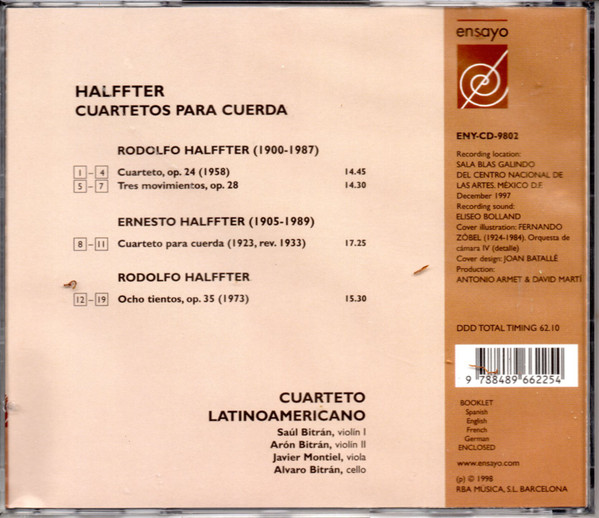 Rodolfo Halffter, Ernesto Halffter - Cuarteto Latinoamericano-1