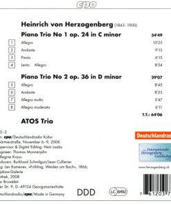Heinrich Von Herzogenberg, Atos Trio-1
