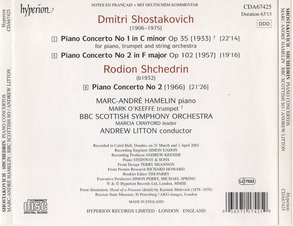 Shostakovich* / Shchedrin* - Marc-André Hamelin, BBC Scottish Symphony Orchestra, Andrew Litton-1