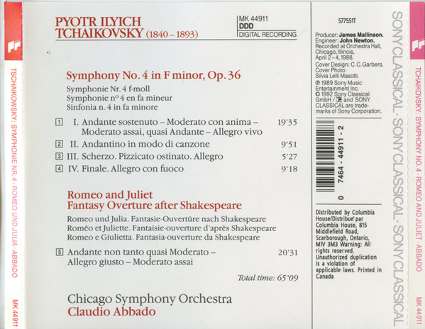 Tchaikovsky* - Chicago Symphony Orchestra, Claudio Abbado-1