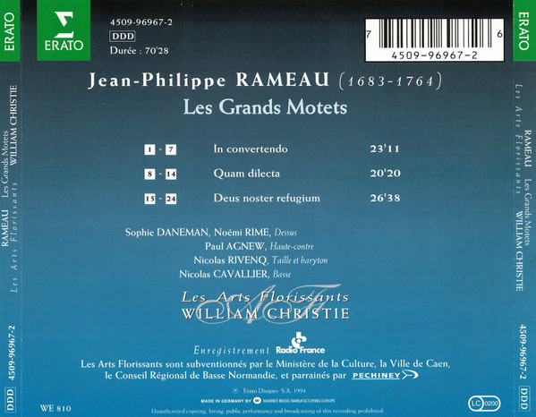 Rameau*, Les Arts Florissants, William Christie, Daneman* - Rime* - Agnew* - Rivenq* - Cavallier*-1