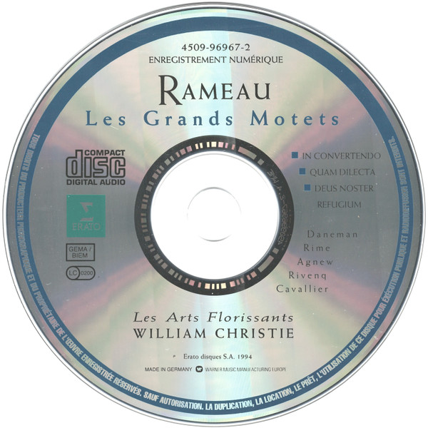 Rameau*, Les Arts Florissants, William Christie, Daneman* - Rime* - Agnew* - Rivenq* - Cavallier*-2