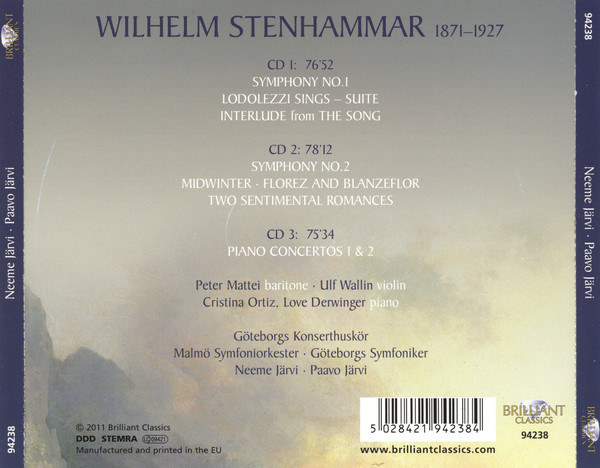 Wilhelm Stenhammar ・ Cristina Ortiz ・ Love Derwinger ・ Malmö Symfoniorkester* ・ Göteborgs Symfoniker ・ Neeme Järvi ・ Paavo Järvi-1