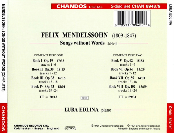 Felix Mendelssohn-Bartholdy, Luba Edlina-1