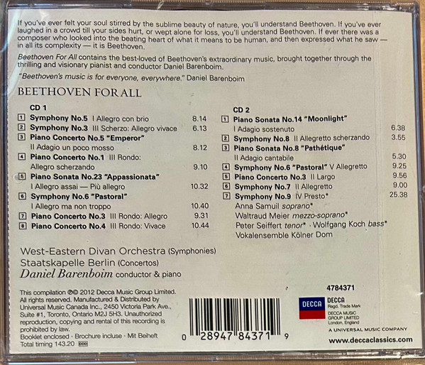 Daniel Barenboim - Beethoven*, Staatskapelle Berlin, West-Eastern Divan Orchestra-1