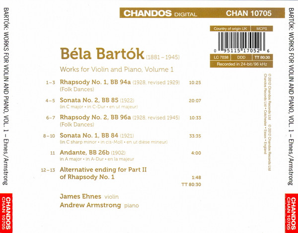 Bartók* - James Ehnes, Andrew Armstrong-1