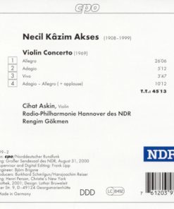 Necil Kâzim Akses* - Cihat Askın*, Radio-Philharmonie Hannover Des NDR, Rengim Gökmen-1