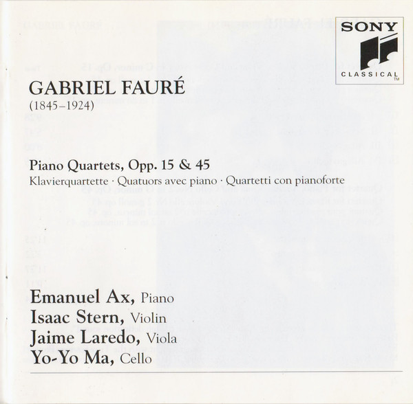 Fauré*, Emanuel Ax, Isaac Stern, Jaime Laredo, Yo-Yo Ma-4