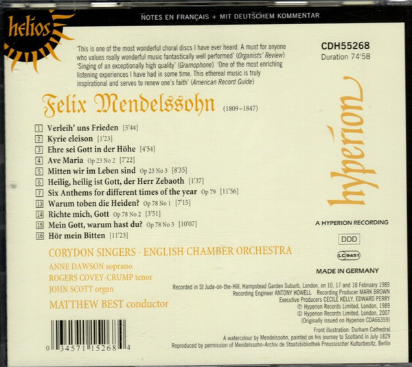 Mendelssohn* - Corydon Singers, English Chamber Orchestra, Matthew Best (2)-1