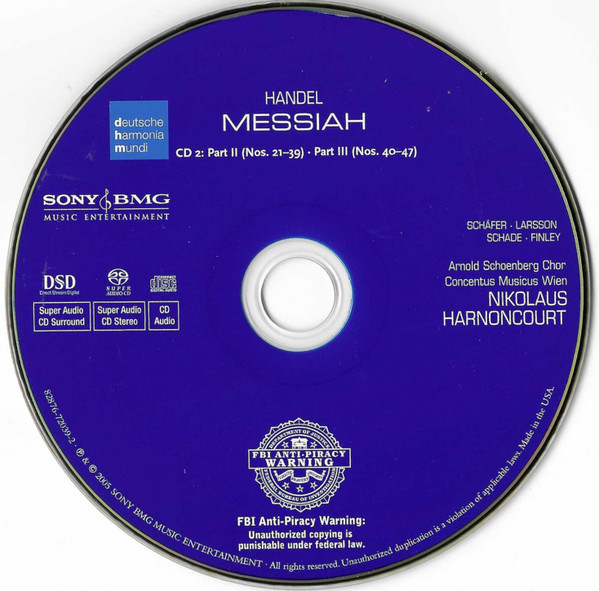 Handel*, Nikolaus Harnoncourt, Concentus Musicus Wien, Christine Schäfer, Anna Larsson (2), Michael Schade, Gerald Finley-3