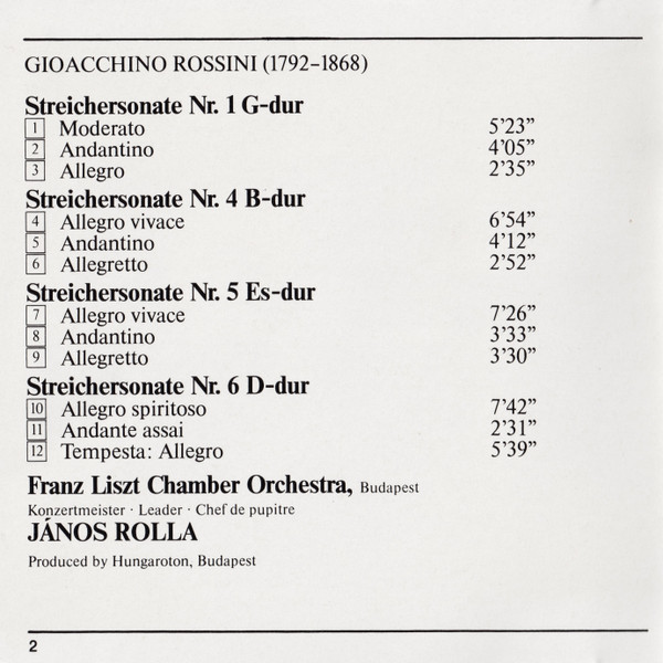 Gioacchino Rossini / Franz Liszt Chamber Orchestra*, János Rolla-4