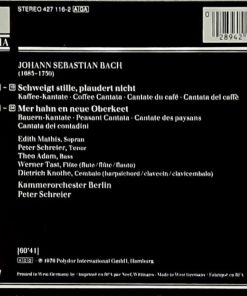 Johann Sebastian Bach / Edith Mathis • Peter Schreier • Theo Adam • Kammerorchester Berlin, Peter Schreier-2