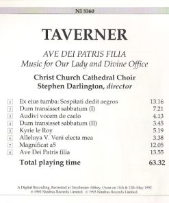 Taverner* - Christ Church Cathedral Choir*, Stephen Darlington-2