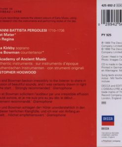 Pergolesi*, Emma Kirkby, James Bowman (2), The Academy Of Ancient Music, Christopher Hogwood-1