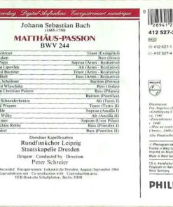 Johann Sebastian Bach - Lucia Popp · Marjana Lipovšek · Peter Schreier · Theo Adam · Eberhard Büchner · Robert Holl · Rundfunkchor Leipzig · Staatskapelle Dresden-4