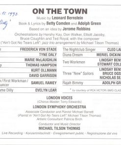 Leonard Bernstein, Betty Comden & Adolph Green*, Jerome Robbins, Frederica von Stade • Thomas Hampson • Samuel Ramey • Cleo Laine • David Garrison • Kurt Ollmann • Evelyn Lear • Marie McLaughlin And Tyne Daly, London Symphony Orchestra, Michael Tilson Thomas-2