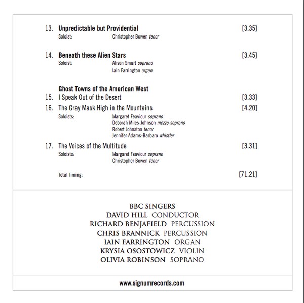 BBC Singers, David Hill, Judith Bingham-3