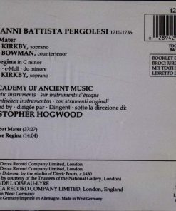 Pergolesi* - Emma Kirkby · James Bowman (2), The Academy Of Ancient Music, Christopher Hogwood-3