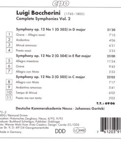Luigi Boccherini – Deutsche Kammerakademie Neuss, Johannes Goritzki-1
