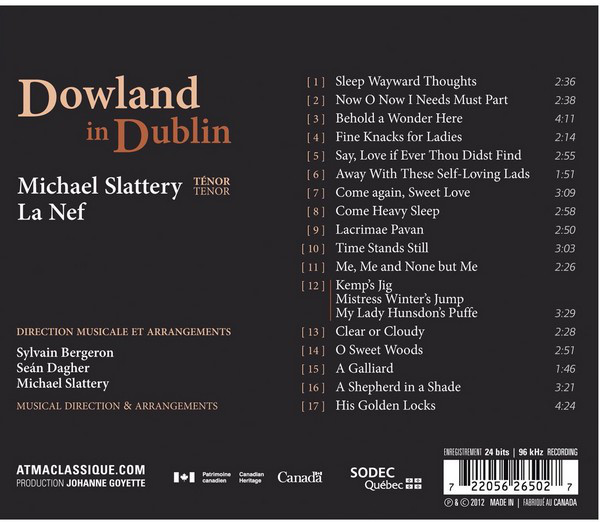 Dowland* - Michael Slattery (2), La Nef-1