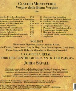 Claudio Monteverdi - Coro Del Centro Musica Antica Di Padova*, La Capella Reial*, Jordi Savall-1