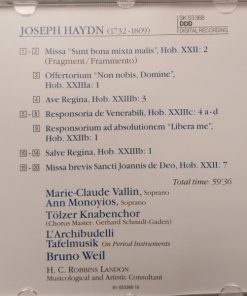 Joseph Haydn - Marie-Claude Vallin · Ann Monoyios · L'Archibudelli · Tafelmusik* · Tölzer Knabenchor · Bruno Weil-3