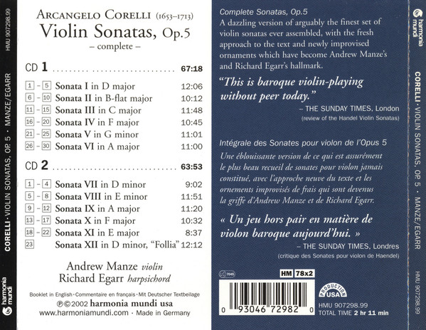 Corelli* - Andrew Manze, Richard Egarr-3