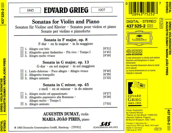 Grieg*, Augustin Dumay, Maria João Pires-1