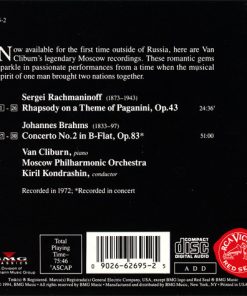 Van Cliburn, Moscow Philharmonic Orchestra, Kiril Kondrashin : Brahms*, Rachmaninoff*-1
