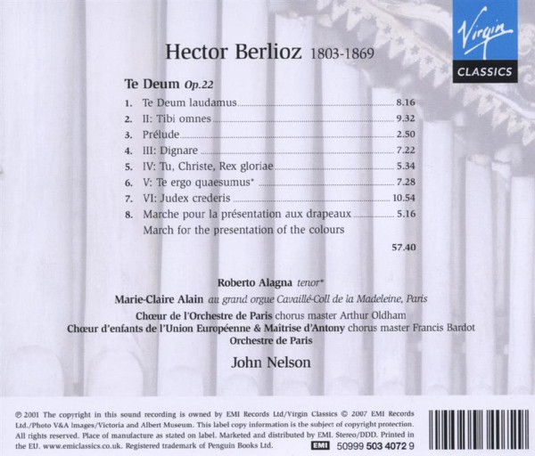 Hector Berlioz - Roberto Alagna | Marie-Claire Alain | Le Choeur De L'Orchestre de Paris & Orchestre De Paris | John Nelson (5)-1