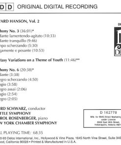 Howard Hanson - Seattle Symphony*, New York Chamber Symphony, Gerard Schwarz, Carol Rosenberger-1