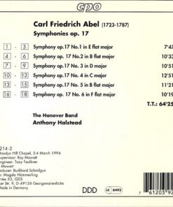 Carl Friedrich Abel ‒ Hanover Band, Anthony Halstead-1