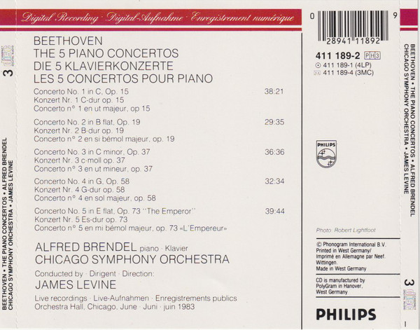 Beethoven*, Alfred Brendel, Chicago Symphony Orchestra, James Levine (2)-1